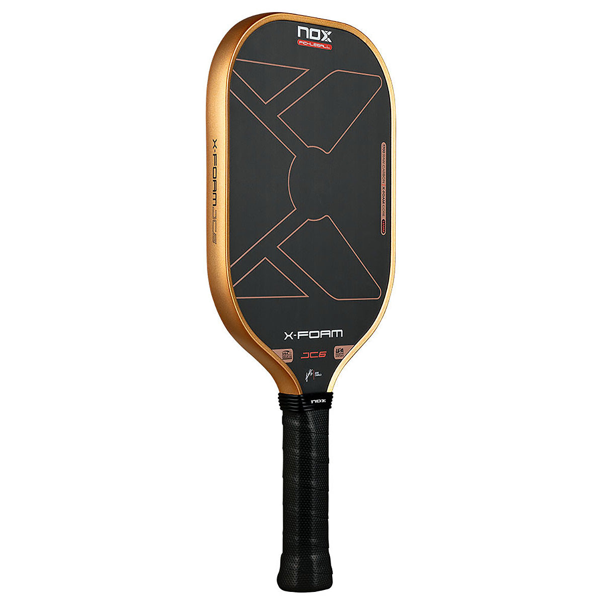 NOX X-Foam JC6 Elongated 16mm Pickleball Paddle Angle