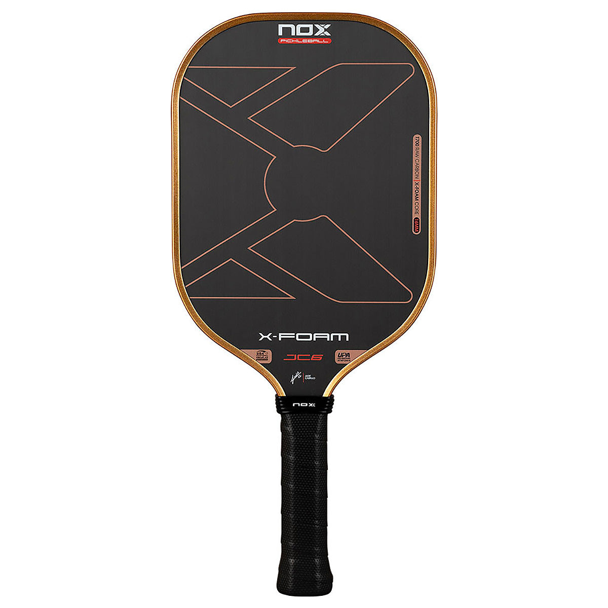 NOX X-Foam JC6 Elongated 16mm Pickleball Paddle Front