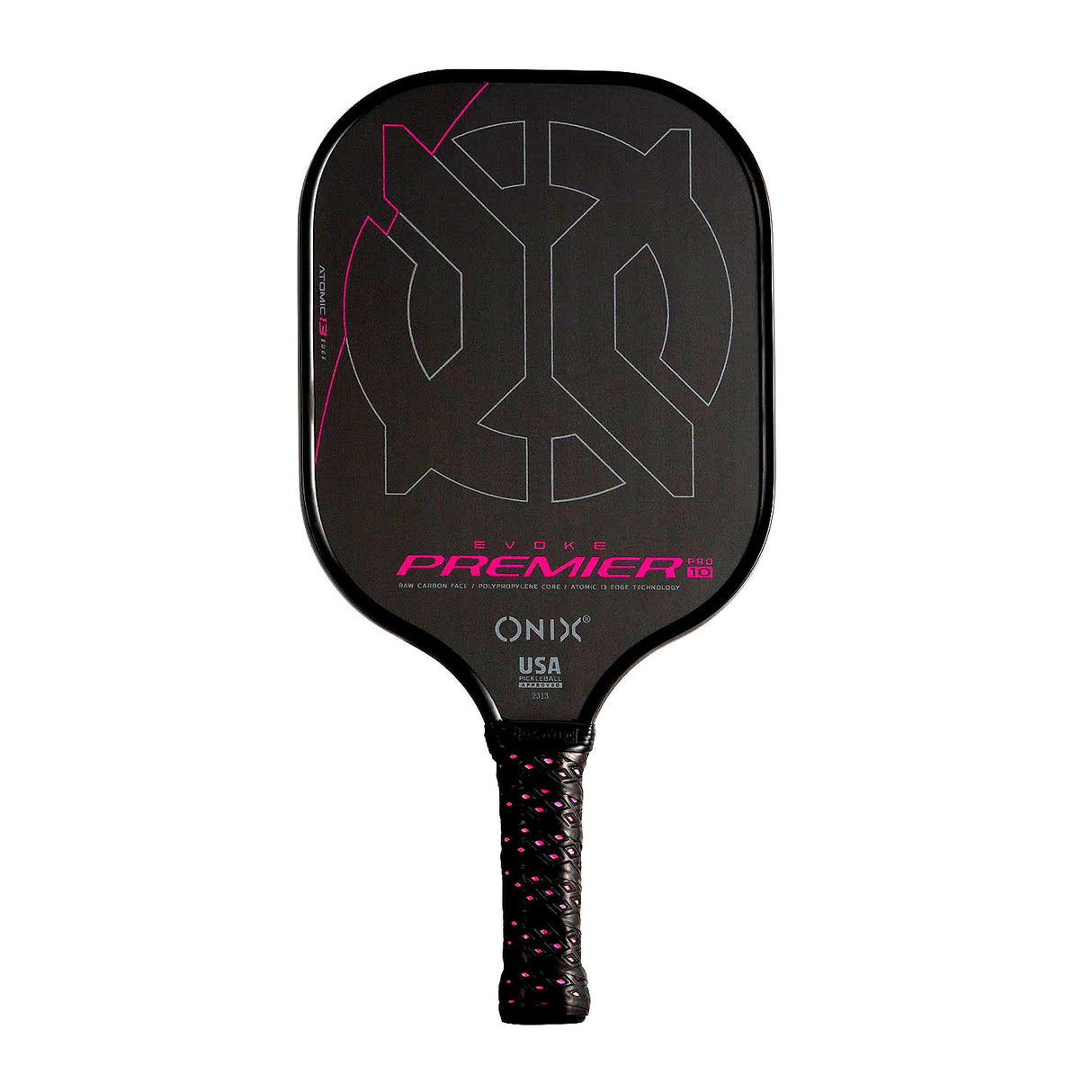 Onix Evoke Premiere Pro Raw Carbon Pickleball Paddle 10mm pink