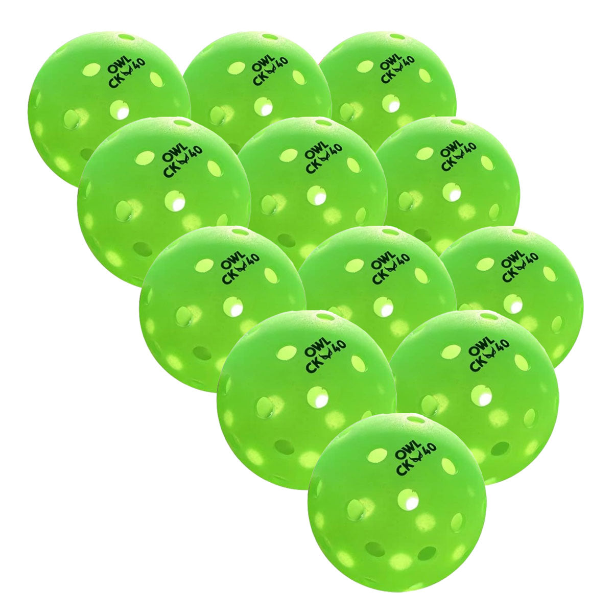 Owl CK-40 Outdoor Pickleballs 12 Pack