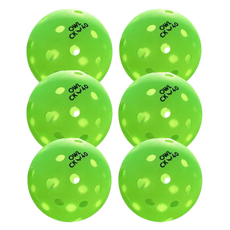 Owl CK-40 Outdoor Pickleballs 6 Pack