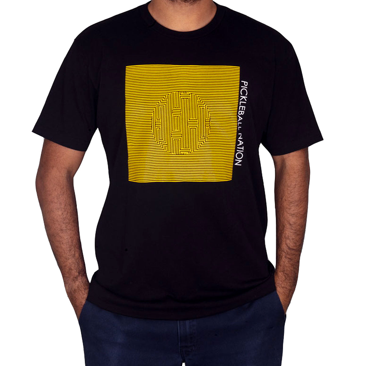 Ball Illusion Pickleball Nation Graphic T-Shirt Front