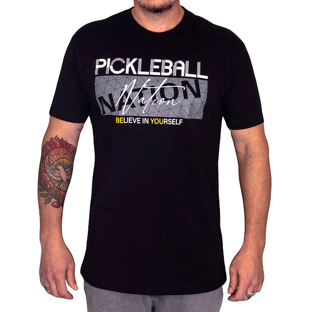 Believe In Yourself Pickleball Nation Graphic T-Shirt Front