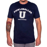 Pickleballer University Graphic T-Shirt - Navy Blue