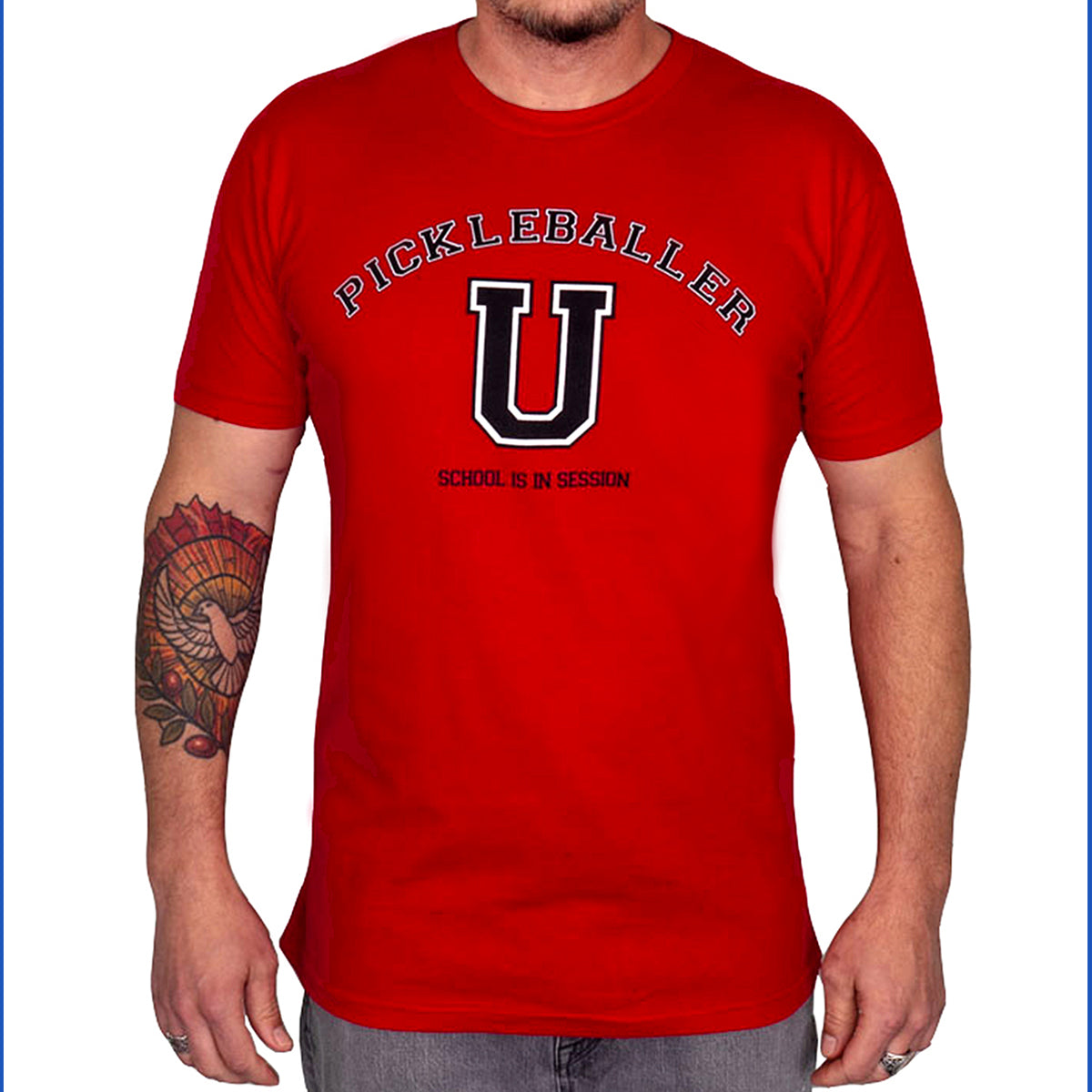 Pickleballer University Graphic T-Shirt - Cardinal Red