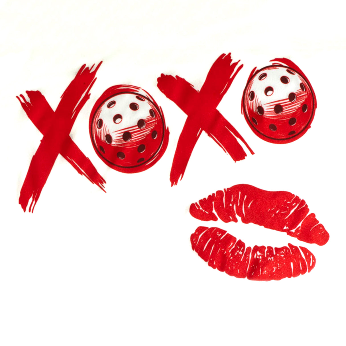 XOXO Pickleball Women’s Racerback Tank White - Logo Design Zoom