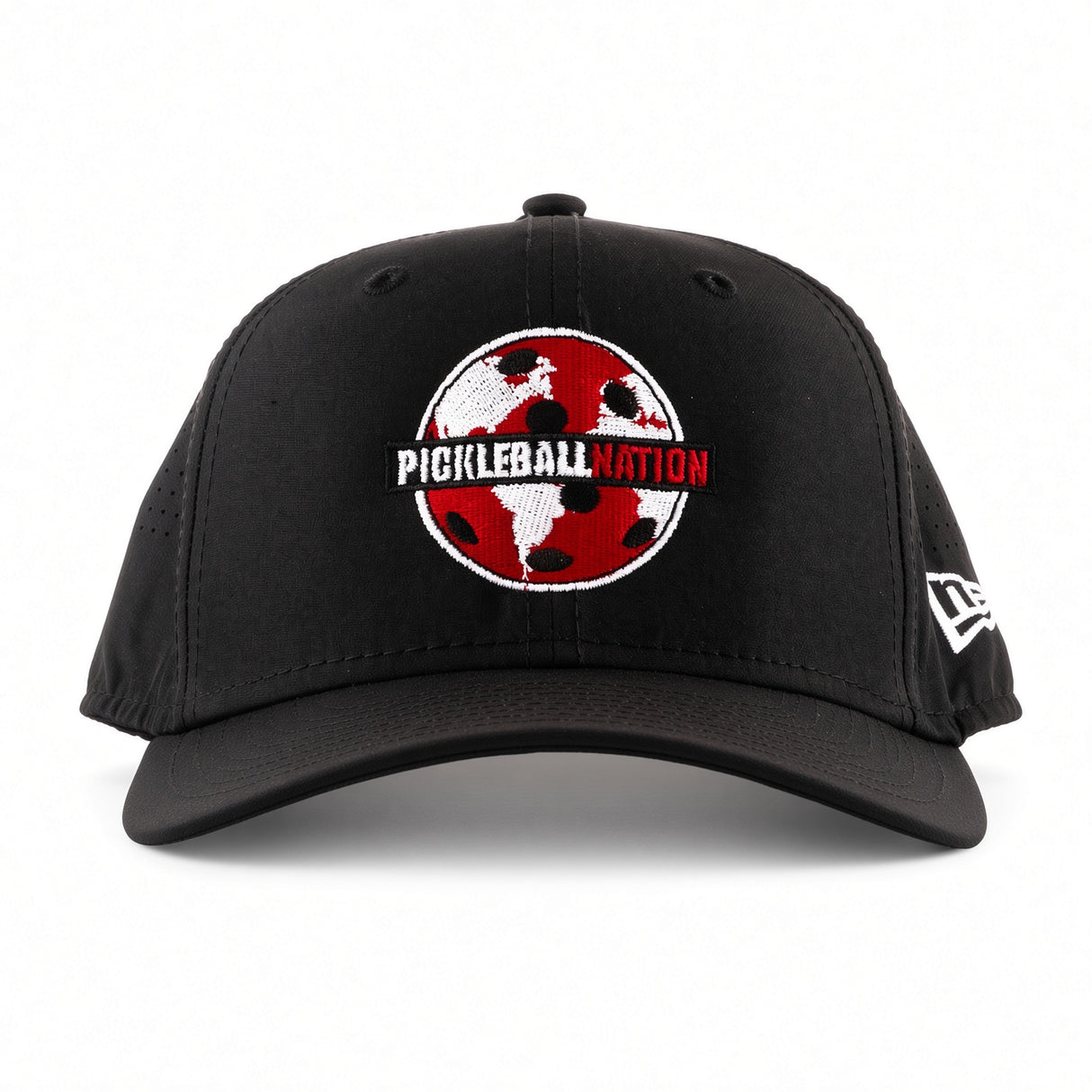 Pickleball Nation 9Seventy New Era Hat - Black with red and white logo