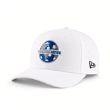 Pickleball Nation 9Seventy New Era Hat - white with silver and blue logo angle
