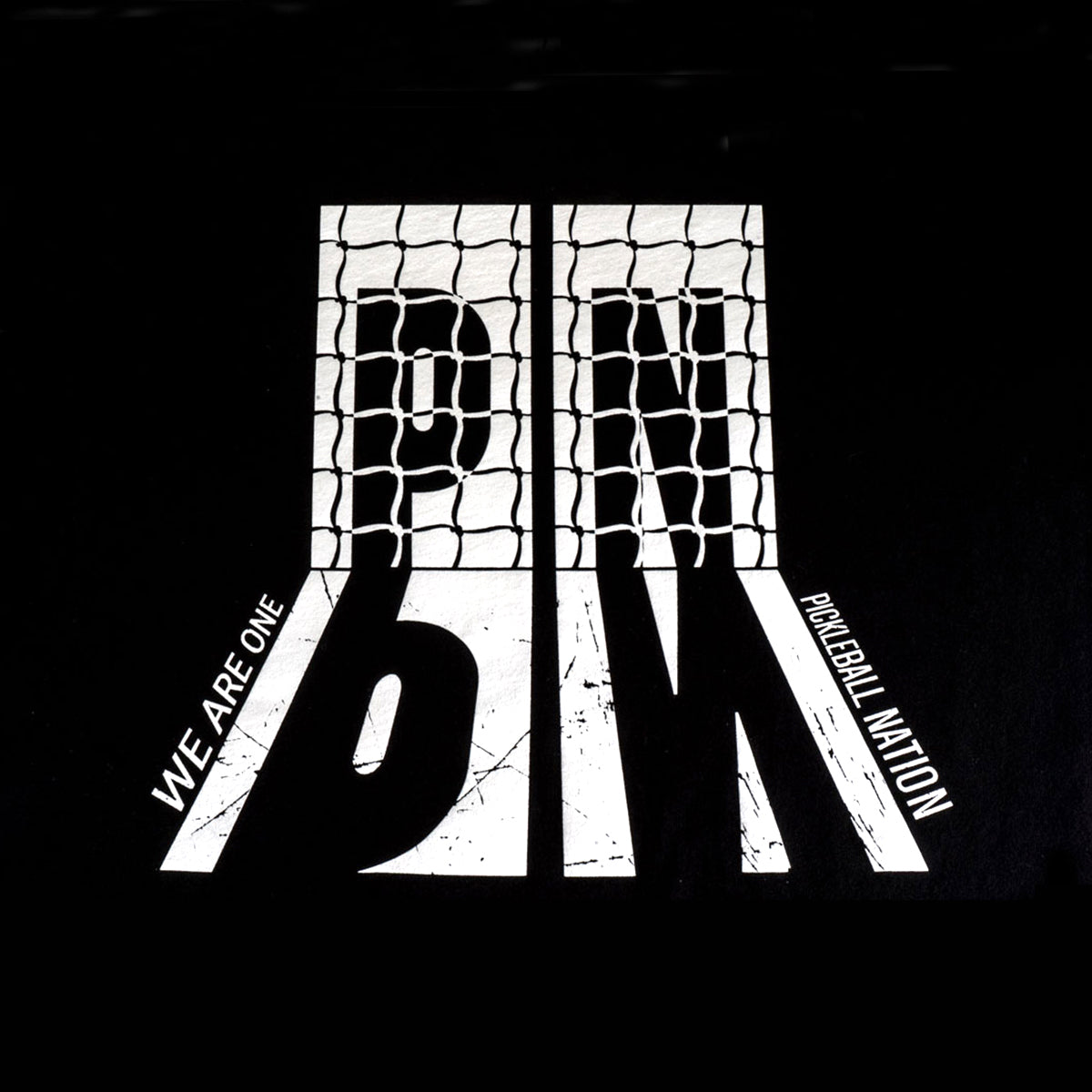 Pickleball Nation Net Silhouette Graphic T-Shirt Logo