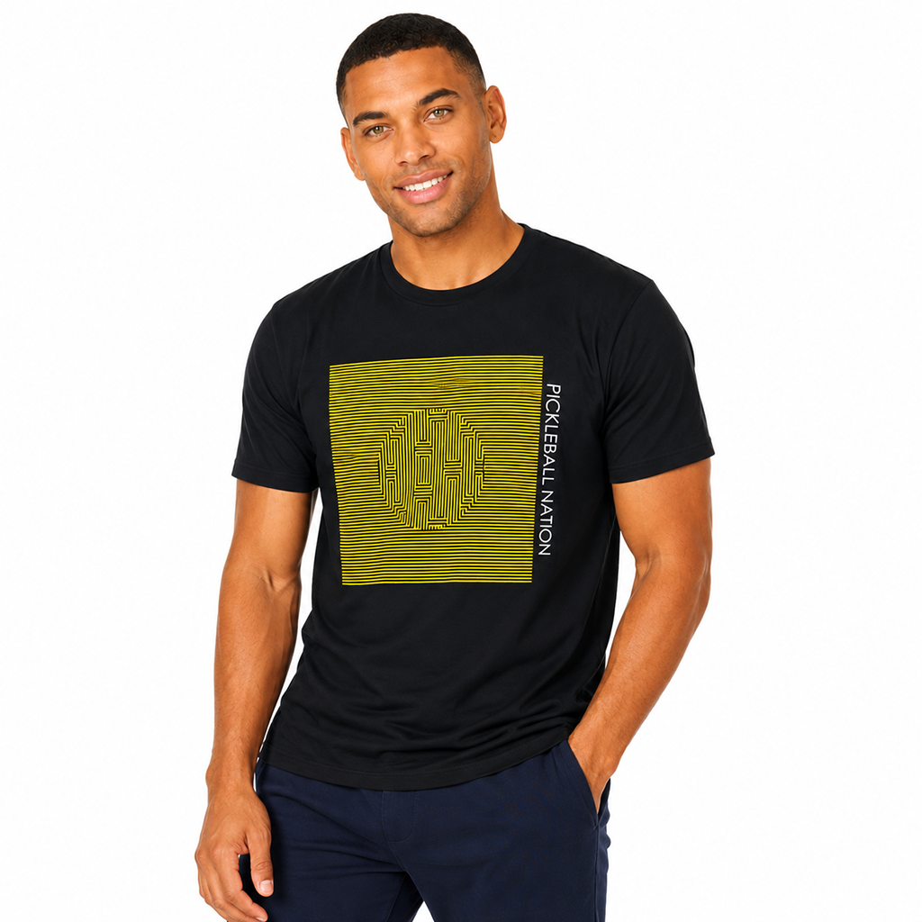 Ball Illusion Pickleball Nation Graphic T-Shirt
