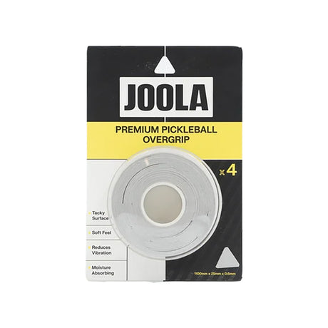 JOOLA Premium Pickleball Paddle Overgrip (4 Count) Grey