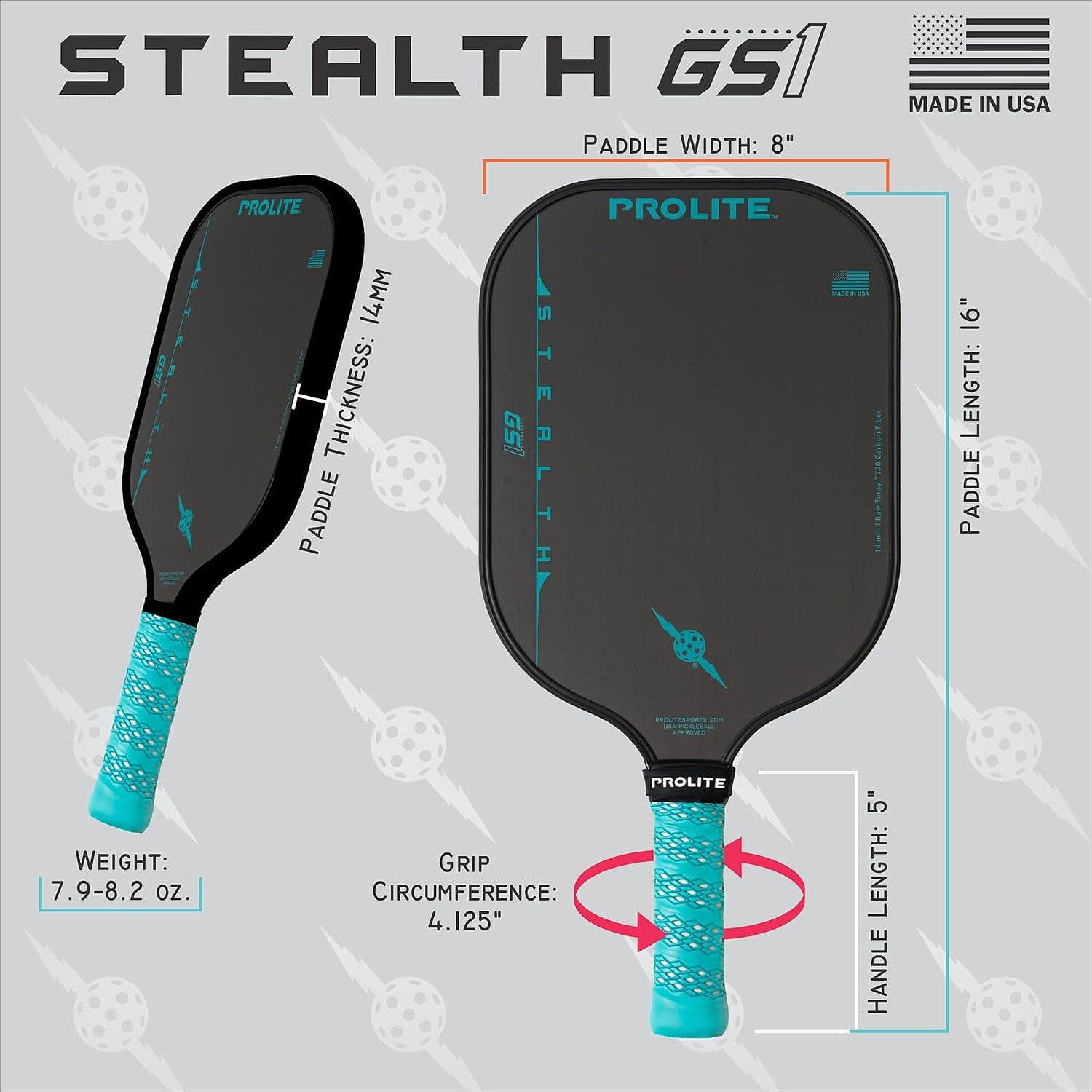 PROLITE Stealth GS1 Carbon Fiber Paddle - Pickleball Nation