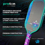 Proton Series Three Project Peacock Elongated 13mm Pickleball Paddle Specs 2