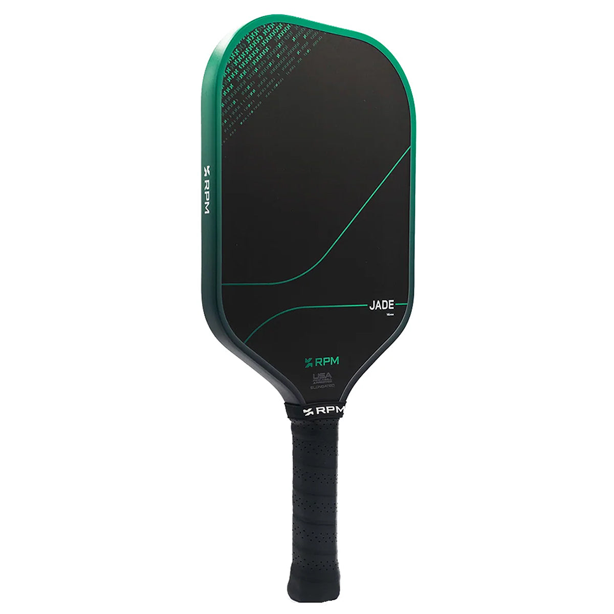 RPM Jade 16mm Elongated Pickleball Paddle Angle