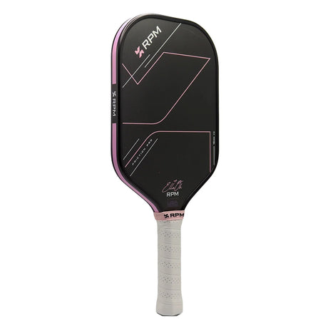 RPM Friction Pro V2 Elongated 16mm Pickleball Paddle Pink Angle