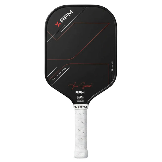 RPM Friction Pro V2 16mm Hybrid Flat Top Pickleball Paddle Front