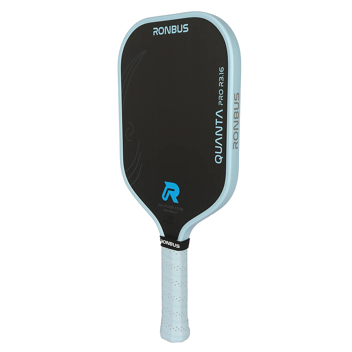 Ronbus Quanta Pro R3.16 Elongated Pickleball Paddle Blue Angle