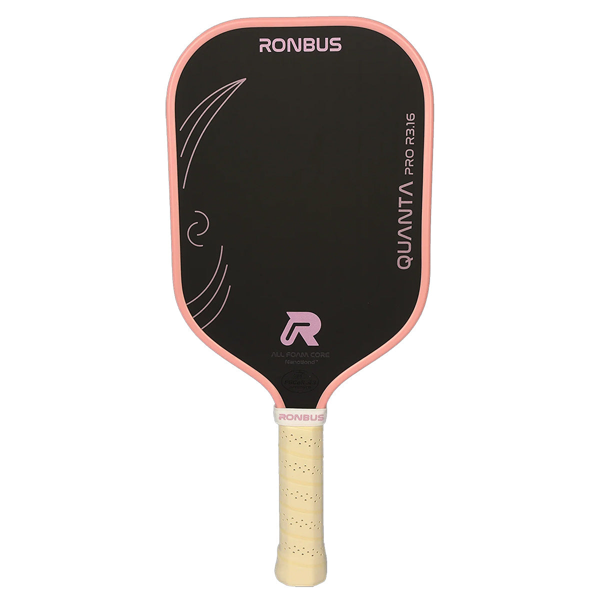Ronbus Quanta Pro R3.16 Elongated Pickleball Paddle Pink Front