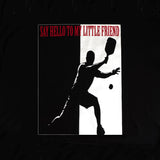 Say Hello To My Little Friend Pickleball Graphic T-shirt Logo zoom