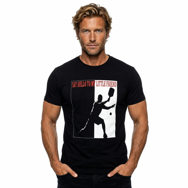 Say Hello To My Little Friend Pickleball Graphic T-Shirt
