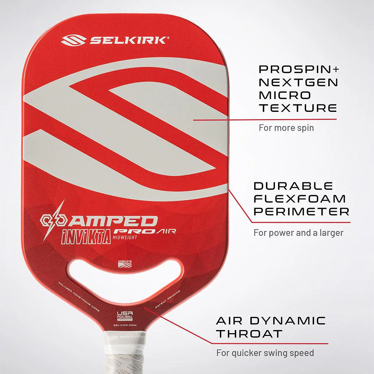 Selkirk Amped Pro Air Invikta Pickleball Paddle Specs