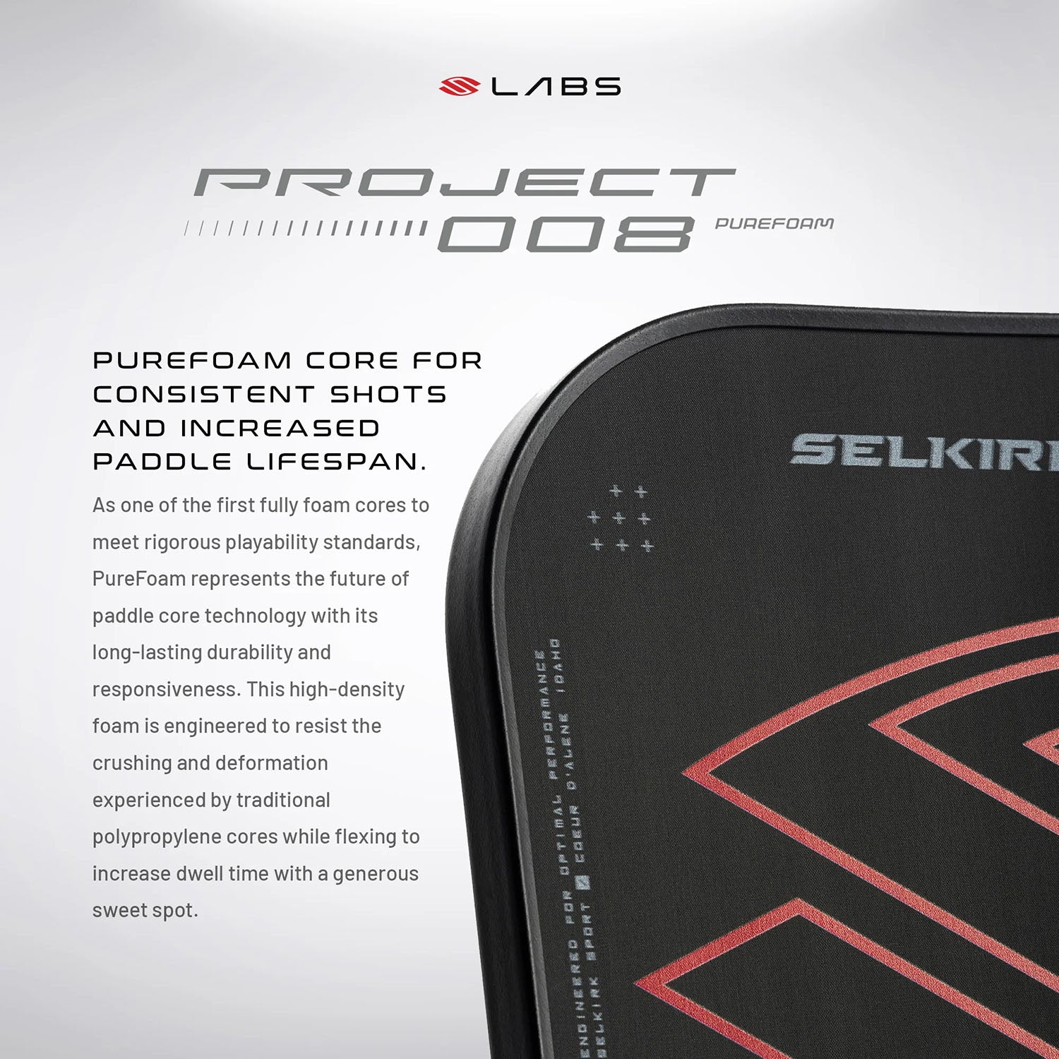 Selkirk LABS Project 008 Invikta 10mm Pickleball Paddle