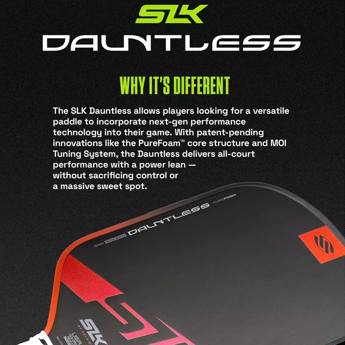 Selkirk SLK Dauntless 16mm Widebody Pickleball Paddle