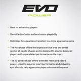 Selkirk SLK Evo Power Max Pickleball Paddle Features
