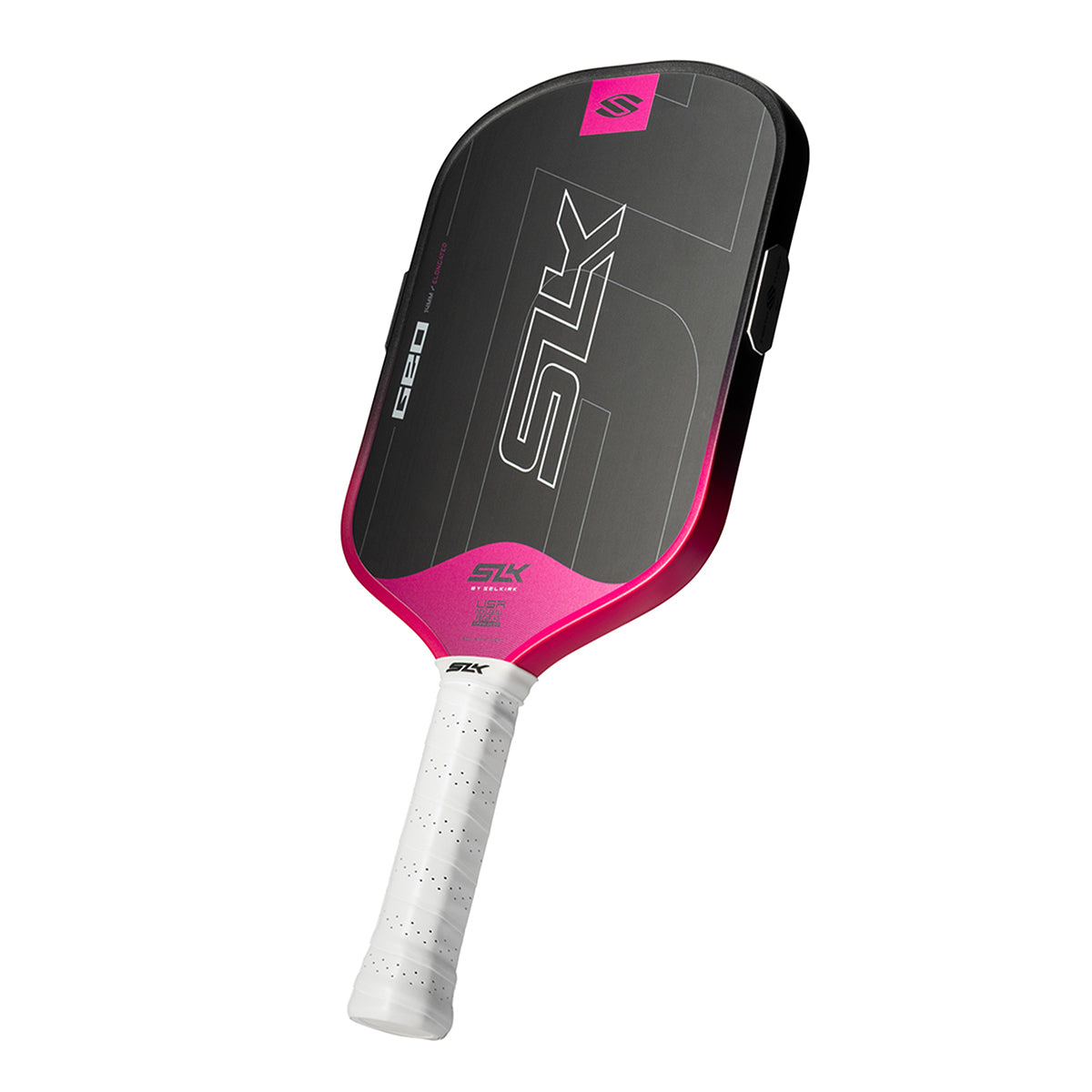 Selkirk SLK Geo 14mm Elongated Pickleball Paddle Pink Angle