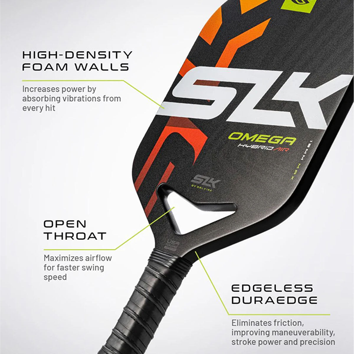 Selkirk SLK Omega Hybrid Air XL Pickleball Paddle More Specs 