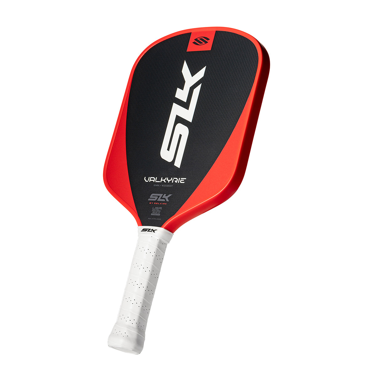 Selkirk SLK Valkyrie 16mm Widebody Pickleball Paddle Black/Red Angle