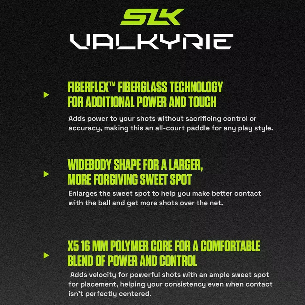 Selkirk SLK Valkyrie 16mm Widebody Pickleball Paddle