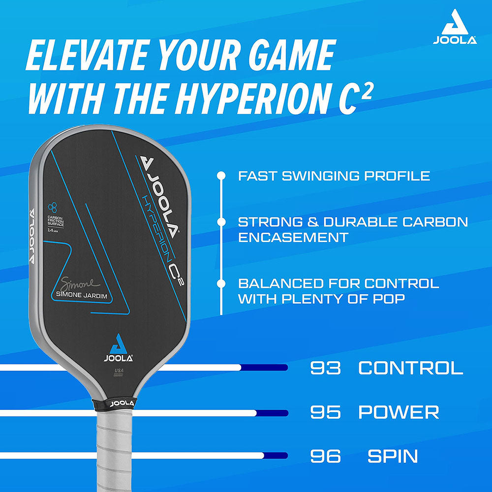 JOOLA Simone Jardim Hyperion C2 CFS 14 Pickleball Paddle Specs