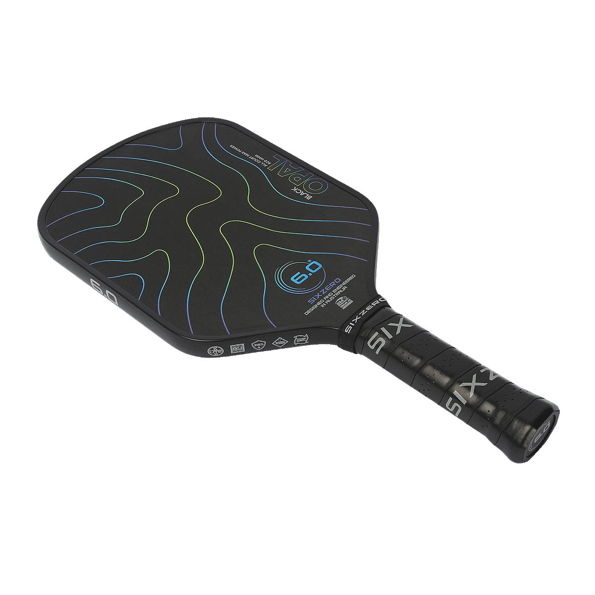 Six Zero Black Opal Pickleball Paddle Close