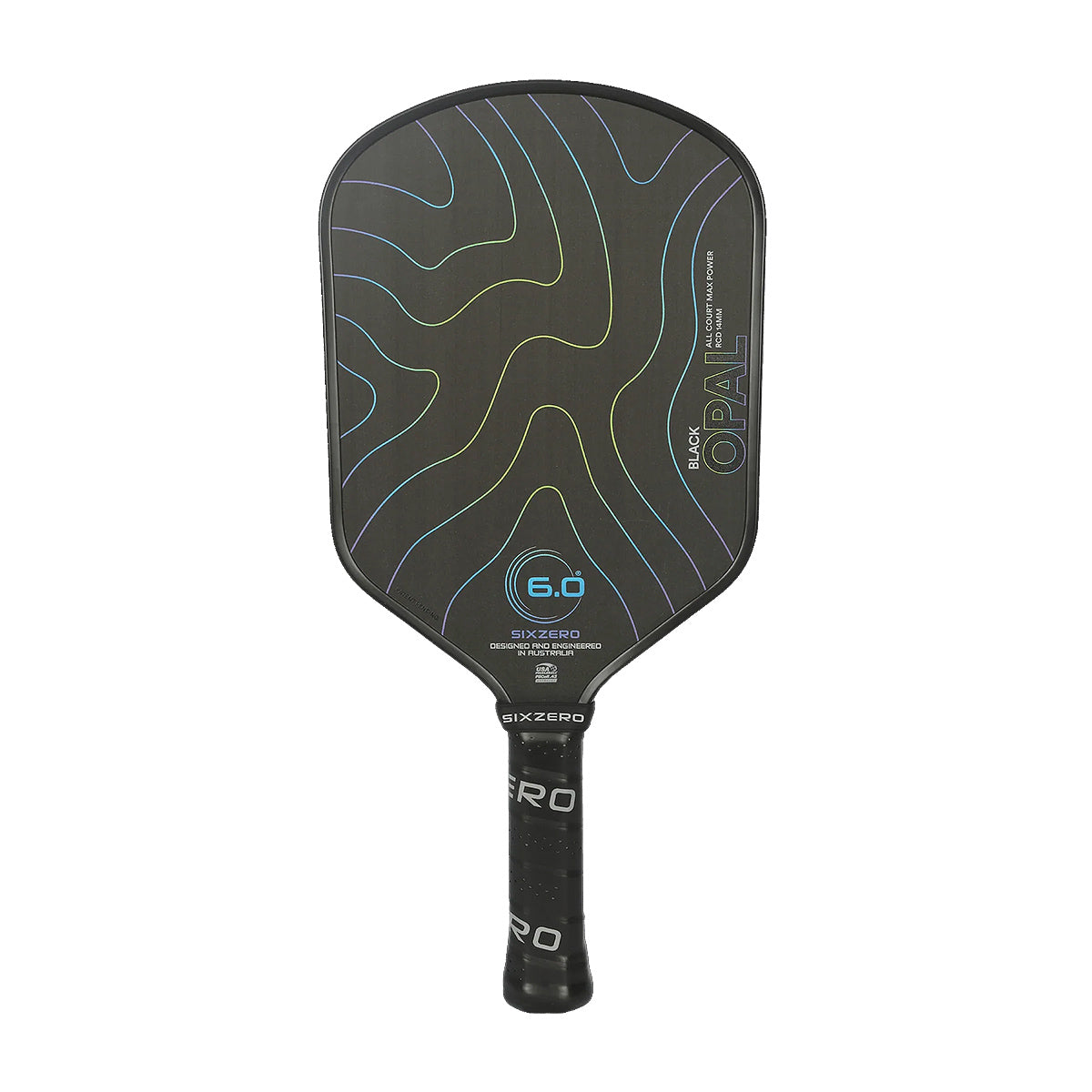 Six Zero Black Opal Pickleball Paddle Front