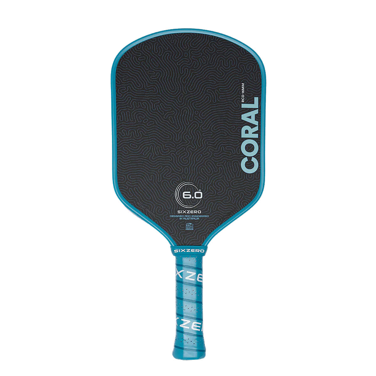 Six Zero Coral Hybrid Pickleball Paddle Ocean Blue
