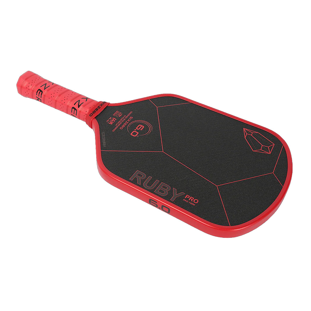 Six Zero Ruby Pro 14mm Aramid Fiber Pickleball Paddle - Pickleball