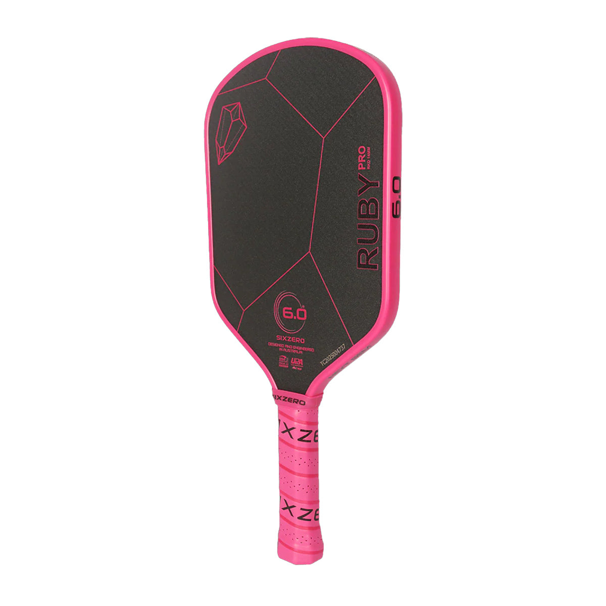 Six Zero Ruby Pro 14mm Aramid Fiber Pickleball Paddle - Pickleball