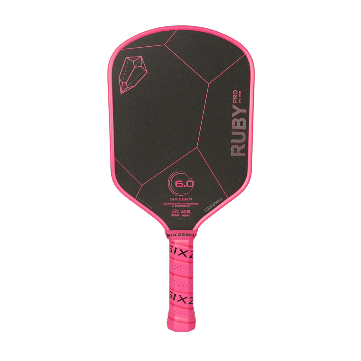 Six Zero Ruby Pro 14mm Aramid Fiber Pickleball Paddle - Pickleball