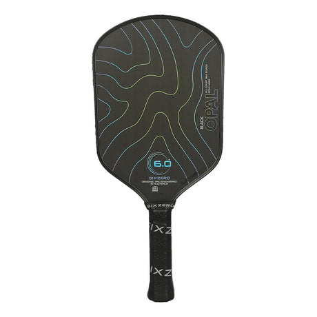 Six Zero Black Opal Elongated Pickleball Paddle Front