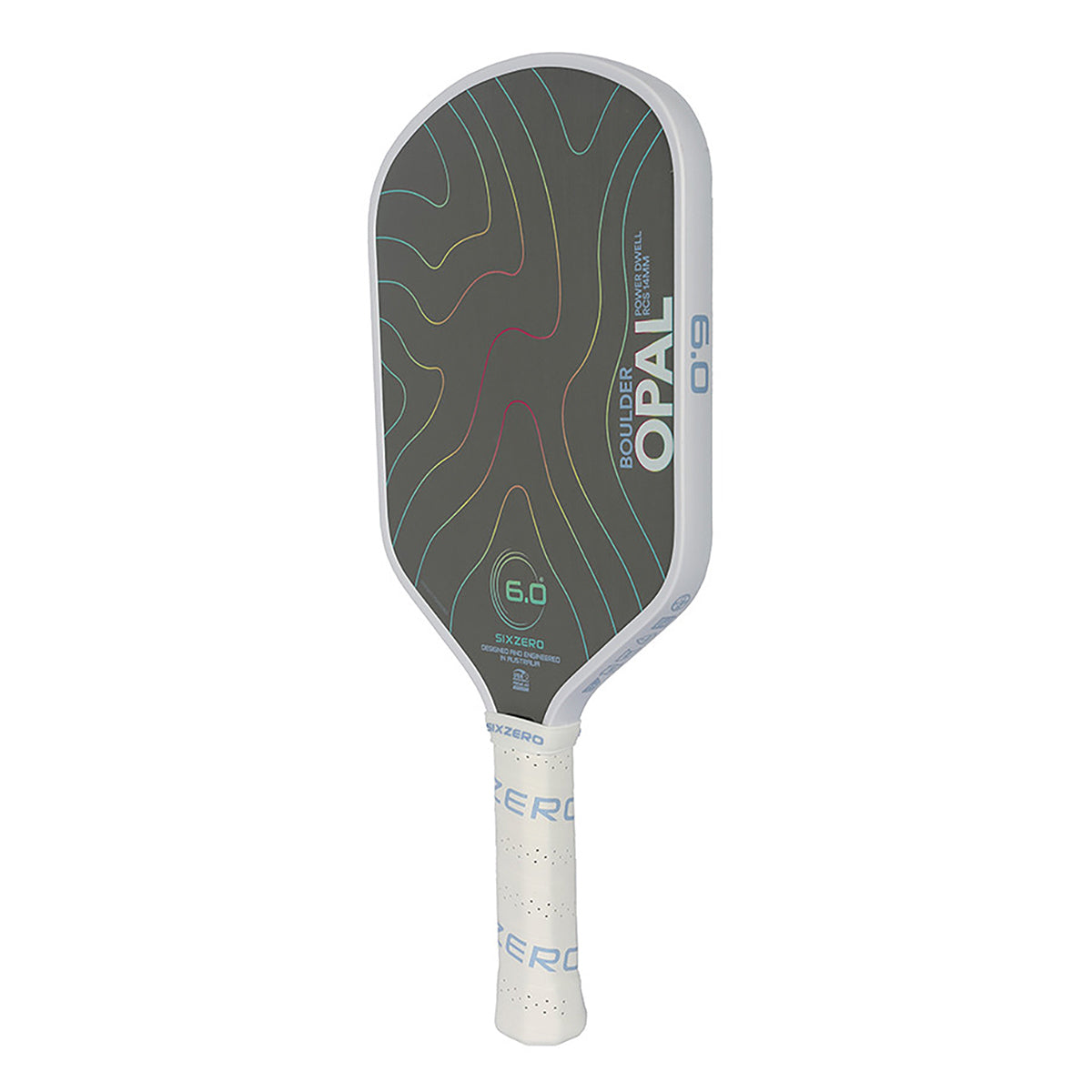Six Zero Boulder Opal Hybrid Pickleball Paddle Angle