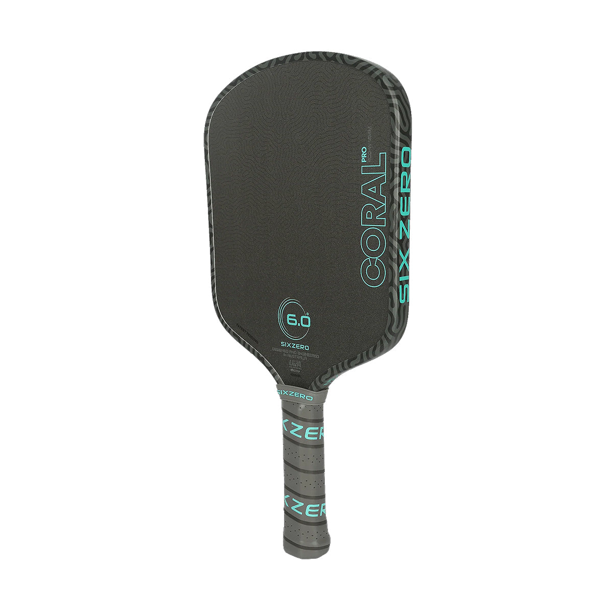 Six Zero Coral Pro 16mm Widebody Pickleball Paddle Angle