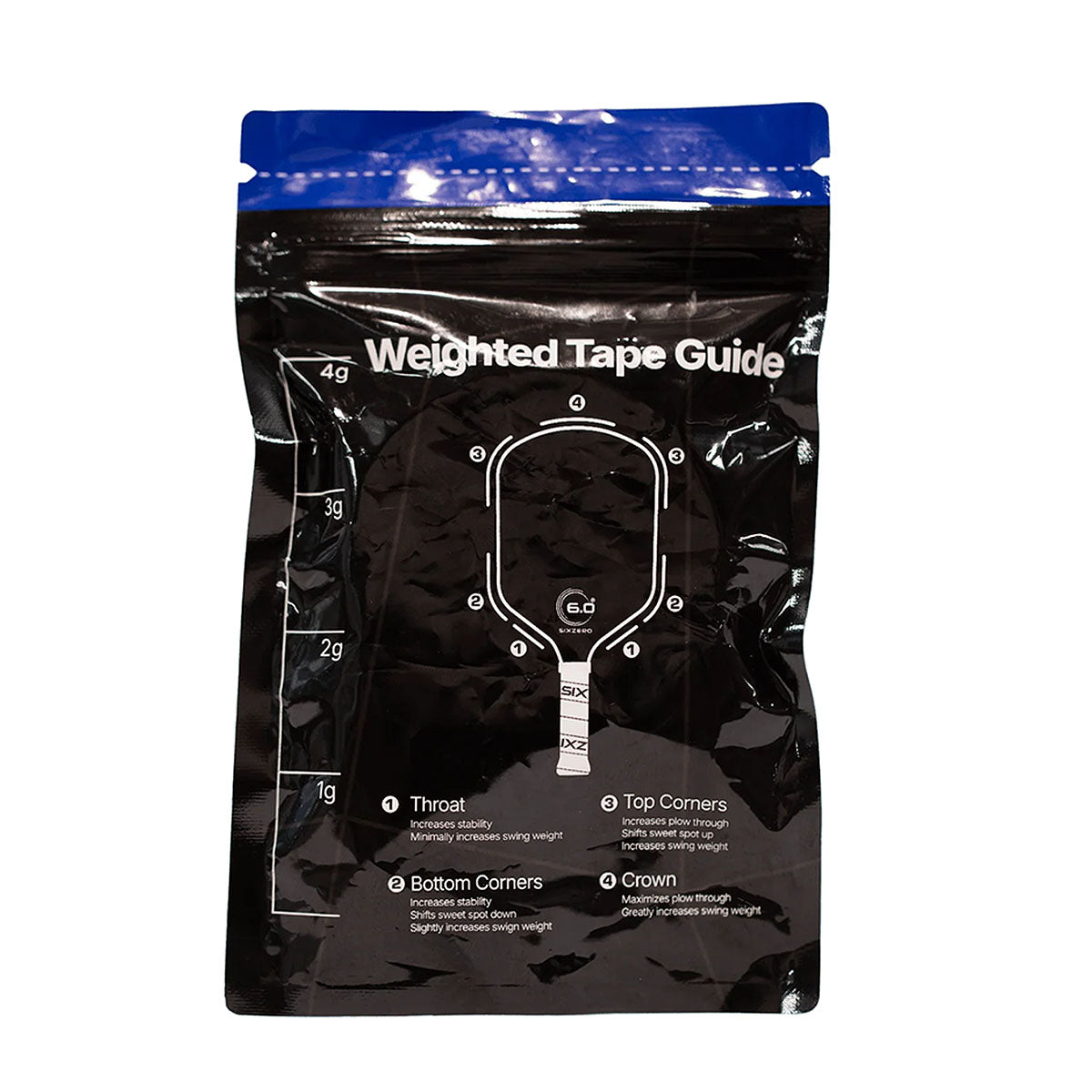 Six Zero Weighted Lead Tape Back