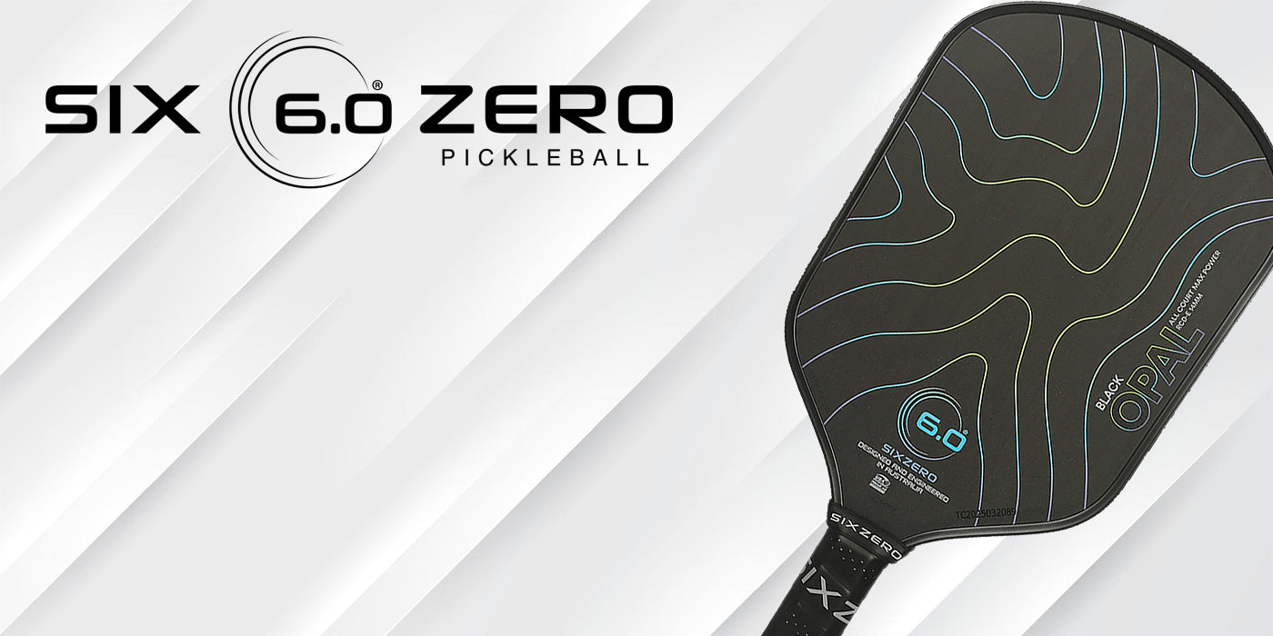 Six Zero Black Opal Elongated Pickleball Paddle - Pickleball Nation