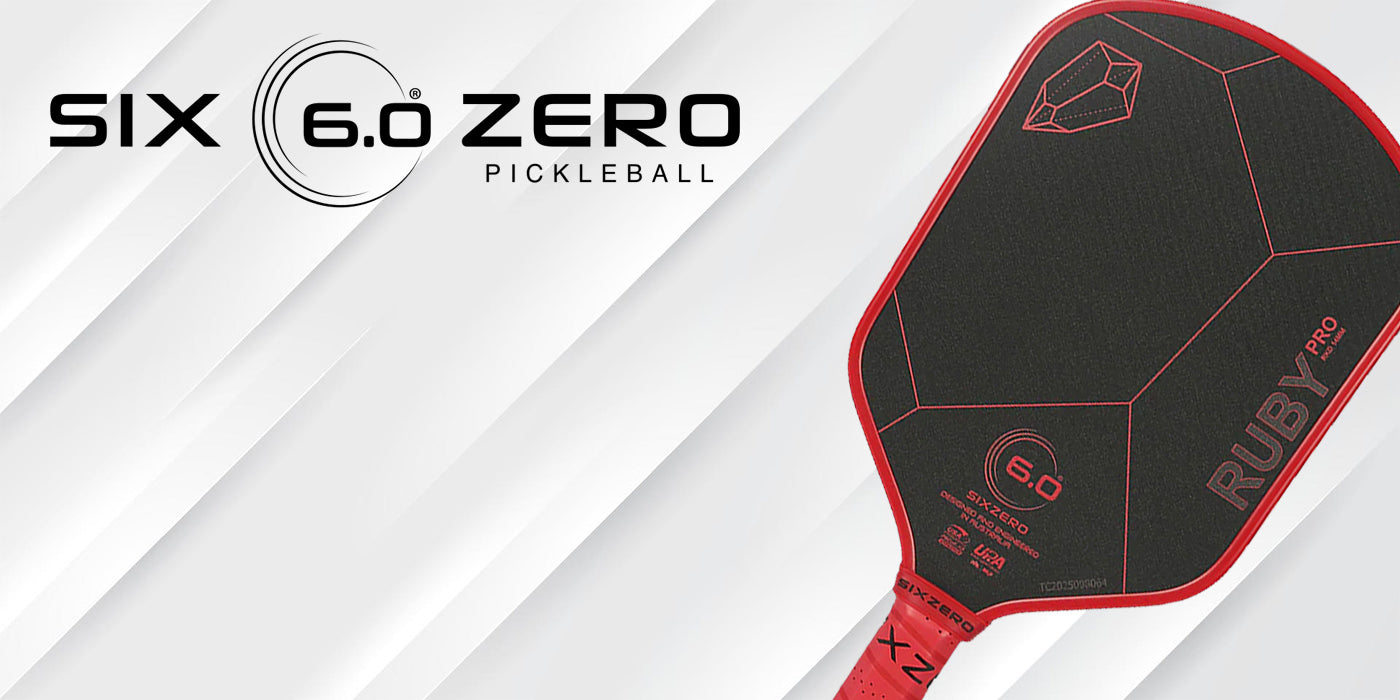 Six Zero Ruby Pro 14mm Aramid Fiber Pickleball Paddle - Pickleball