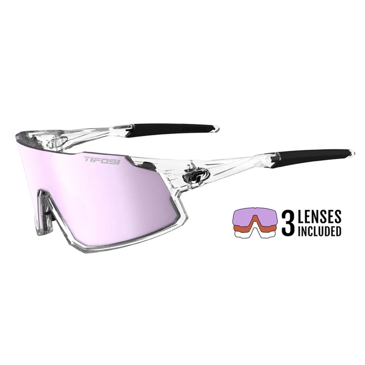 Tifosi Stash Eyewear Crystal Clear Angle
