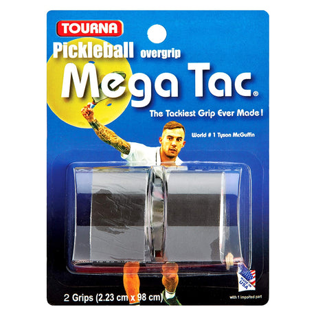 Tourna Pickleball Mega Tac Overgrips (2-Pack) Black