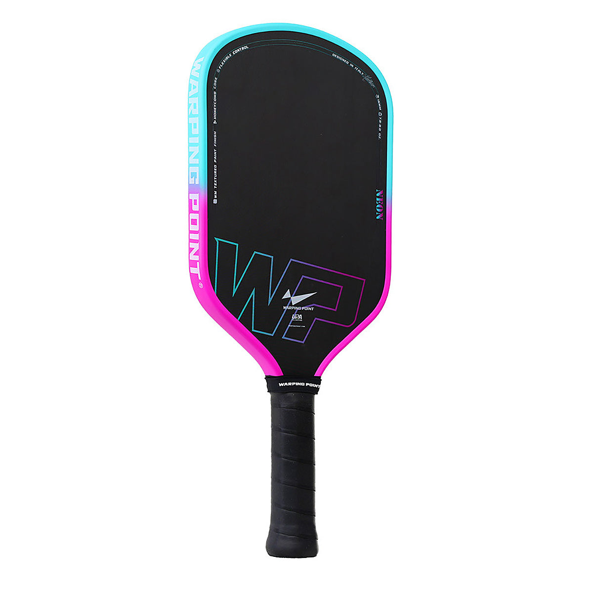 Warping Point Neon Elongated 16mm Pickleball Paddle Angle