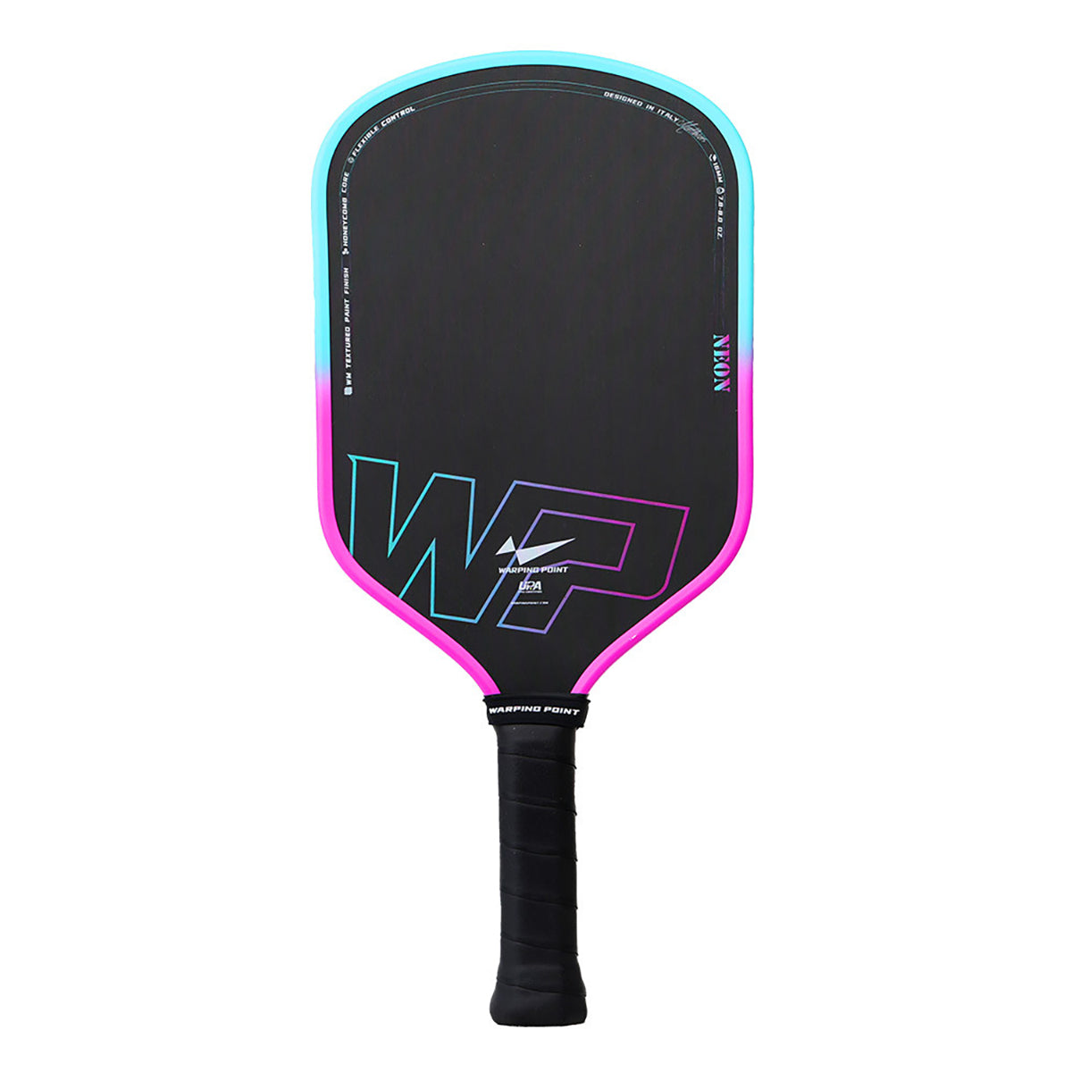 Warping Point Neon Elongated 16mm Pickleball Paddle Sea Clouds