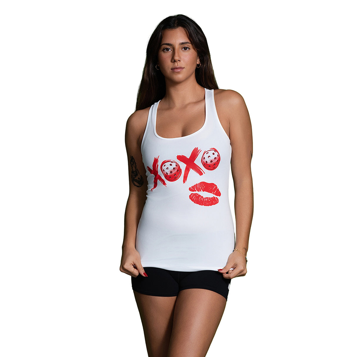 XOXO Pickleball Women’s Racerback Tank White